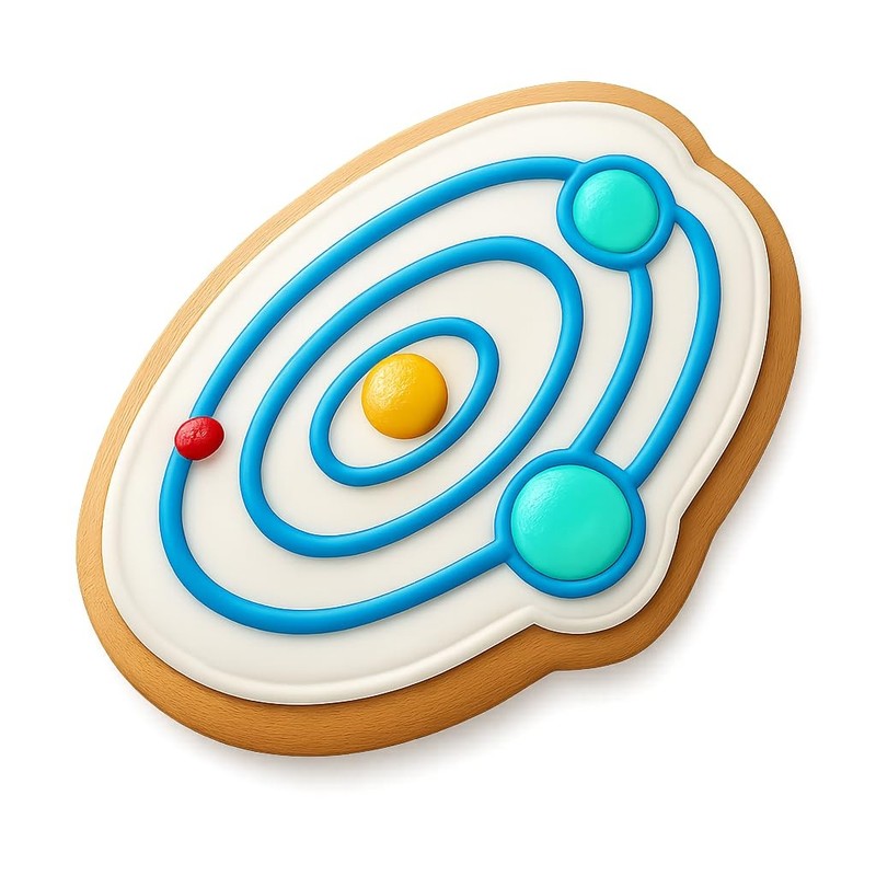 Protoplanetary Disc Planets Cookie Cutter & Stamp, Fondant & Clay – 4×3