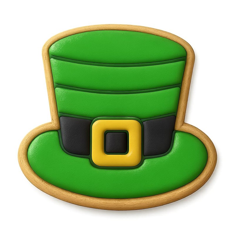 Striped Leprechaun Hat Cookie Cutter & Stamp - 4x3.5 Fun Kitchen Baking gallery