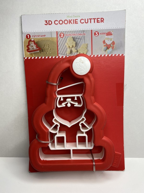 Bradshaw 3D Santa Claus Cookie Cutter Mini Christmas NEW