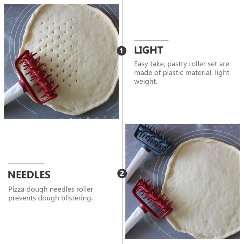 2PCS Pizza Dough Roller Docker Pizza Hole Puncher Roller Wheel Hole Punch Tool gallery