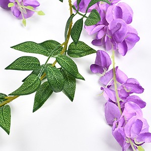 Wisteria Garland Artificial Flowers Wisteria Vine - 5Pcs Total 33ft ple gallery
