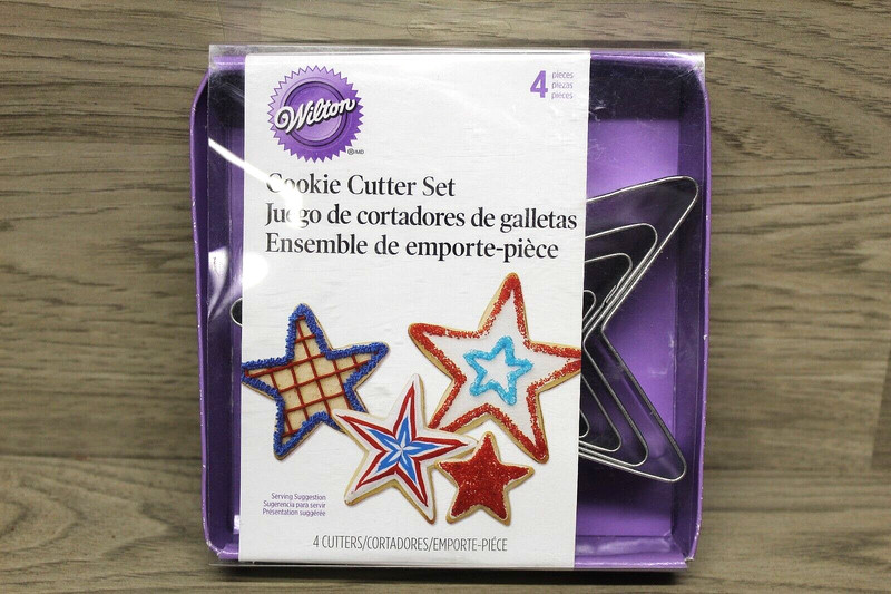 NEW Wilton Cookie Cutter Lot 2 Halloween Cat Ghost RIP & Stars Sets gallery