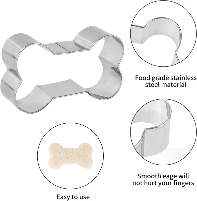 Dog Bone Cookie Cutter Bone Shape Cookie Cutter Set Stainless Steel Homemade Do gallery