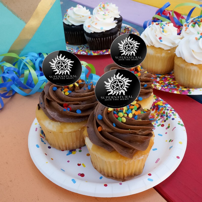 Supernatural Anti Possession Symbol Cupcake Picks Toppers Decoration Set of 6 gallery