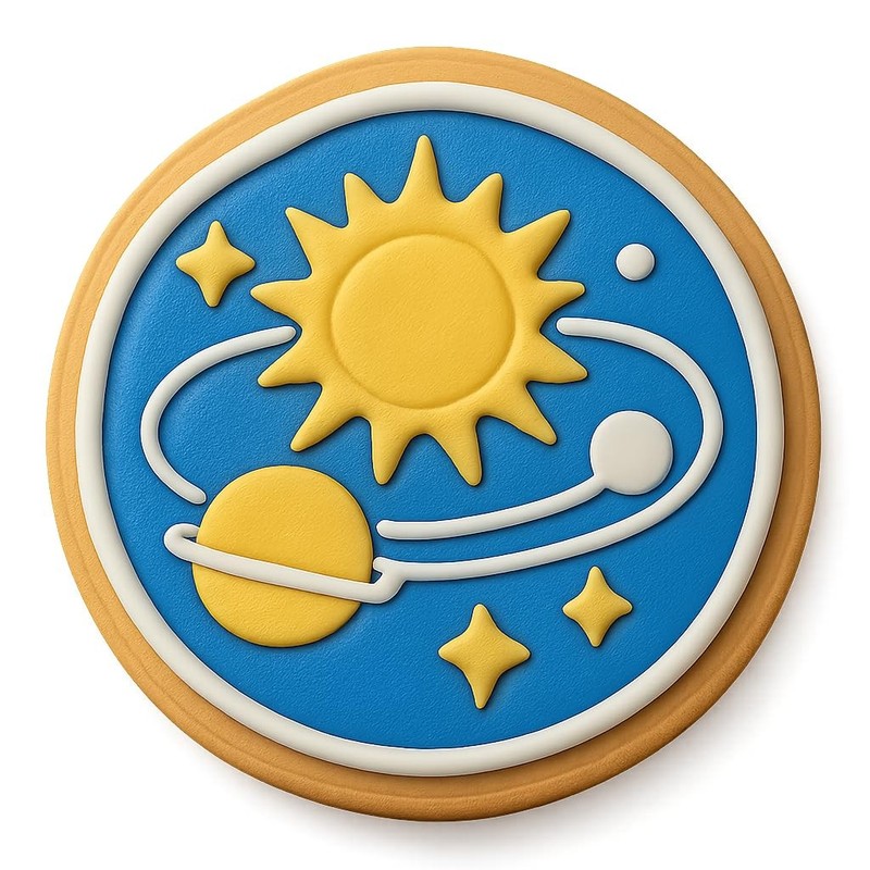 Cosmic Ray Solar System Cookie Cutter & Stamp, Fondant & Clay - 4x4 gallery