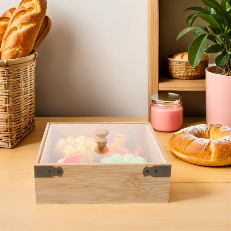Beautiful Display Tray Buffet Plate with Lid Baked Goods Cover Cookie Container gallery