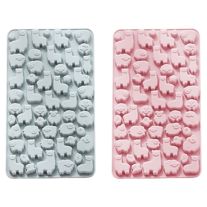 2 Pcs Silicone Baking Mold Chocolate Mold Alpaca Animal Shape for Candy