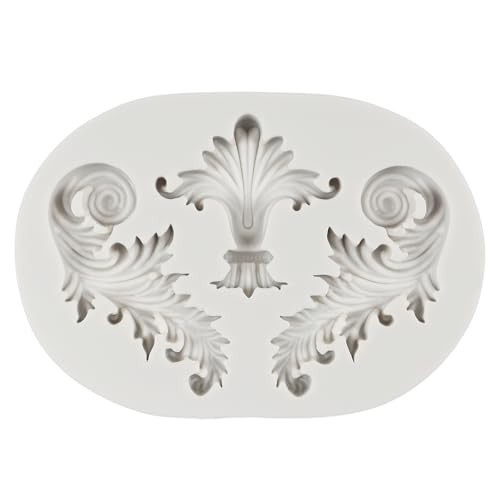 Baroque Style Curlicues Scroll Lace Fondant Silicone Mold Filigree Mold Style A gallery