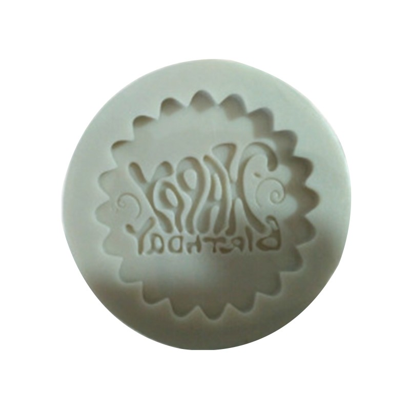 Handmade 3D Soap Bar Craft Kitchen Baking Fond Soap Mold Happy Birthday Letters