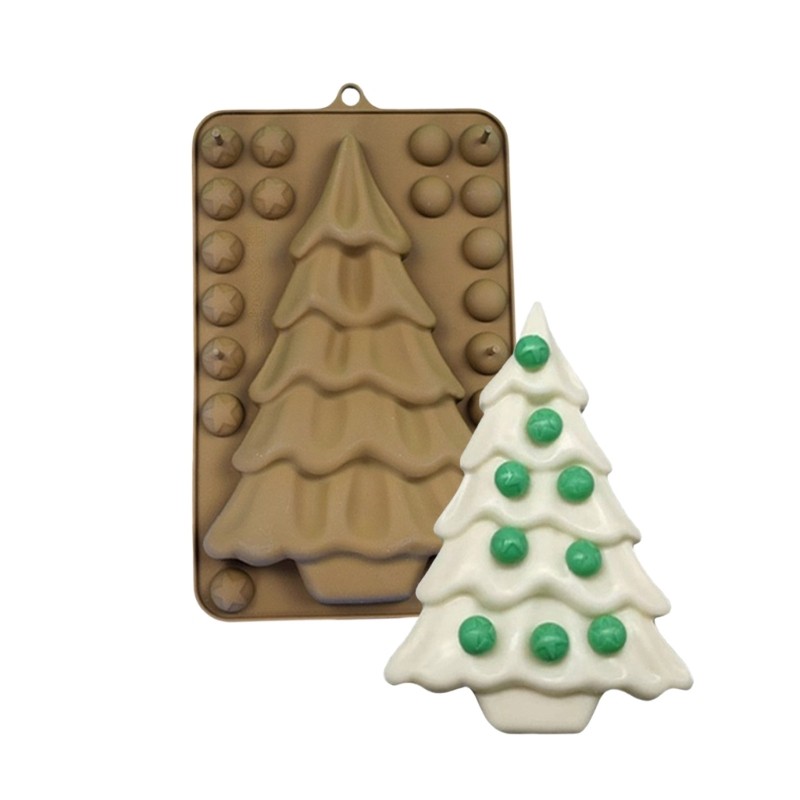 Flexible Silicone Christmas Chocolate Molds Cake Moulds Home Baking Accessories