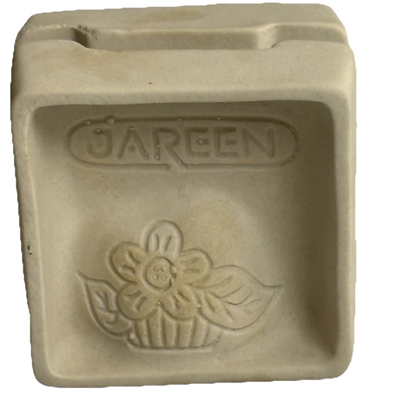 Jareen VTG 80s Edible Compliments Floral Basket Porcelain Mold Butter Chocolate