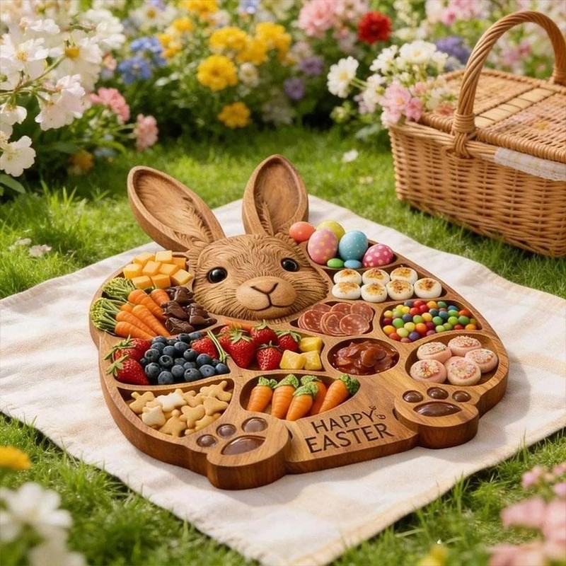 Great Gift Easy To Clean 14" X 14" Wooden Serving Board gallery