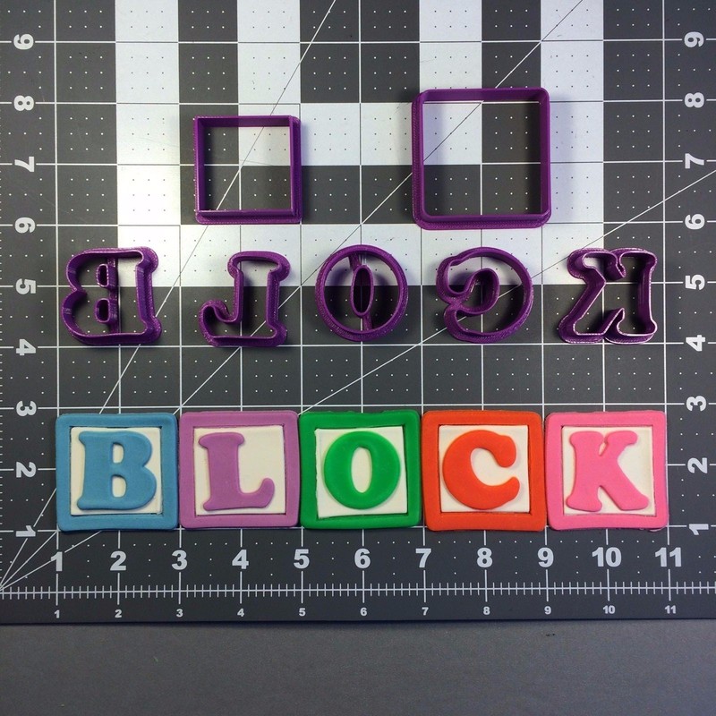 Alphabet Block Font Uppercase Cookie Cutter Full Set