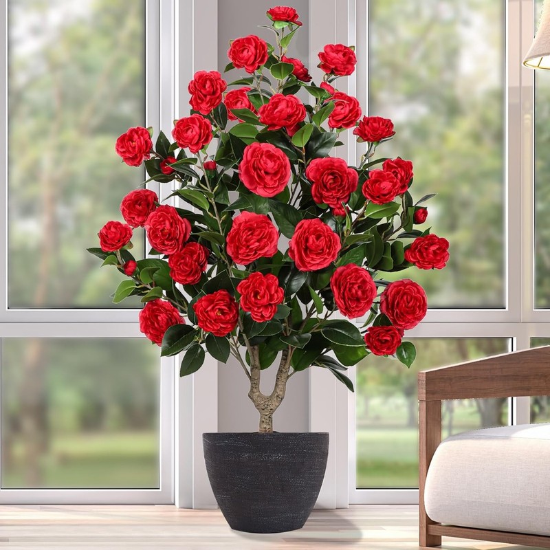38″ Tall Artificial Cellia Tree Faux Plants Outdoor Indoor Fake Trees