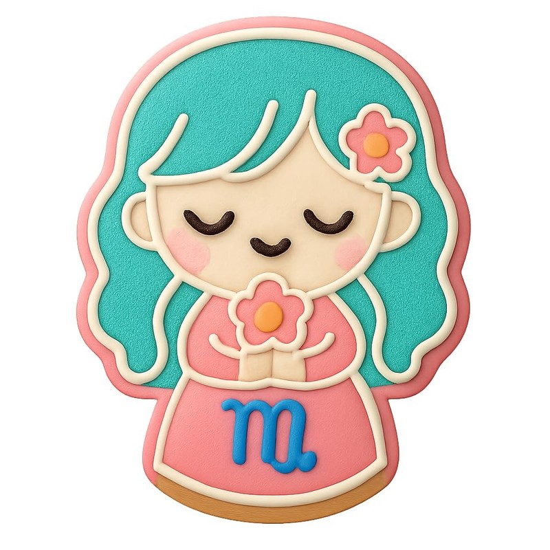 Mystical Virgo Cookie Cutter & Stamp, Fondant & Clay - 3x4" gallery