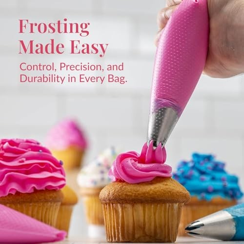 Set of 200 - Anti Burst Piping Bags 12 Inch - Tipless Textured (200 Pack) gallery