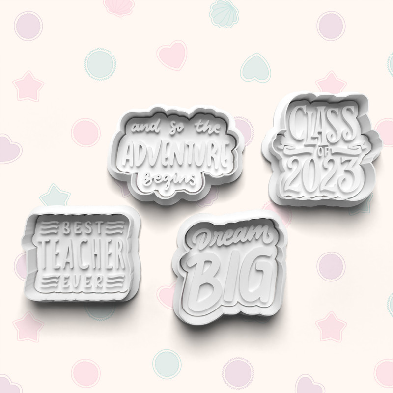 School Leavers Class of 2023 Fondant Stamp with Matching Cutter – Baking Embosse