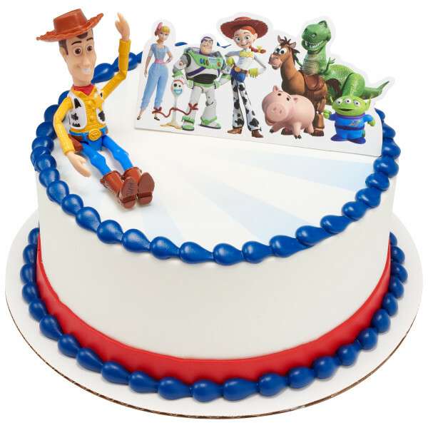 1 Toy Story 4 Woody Decoset Kid Bday Cake Topper Party Decoration 2Pc Set Kit gallery