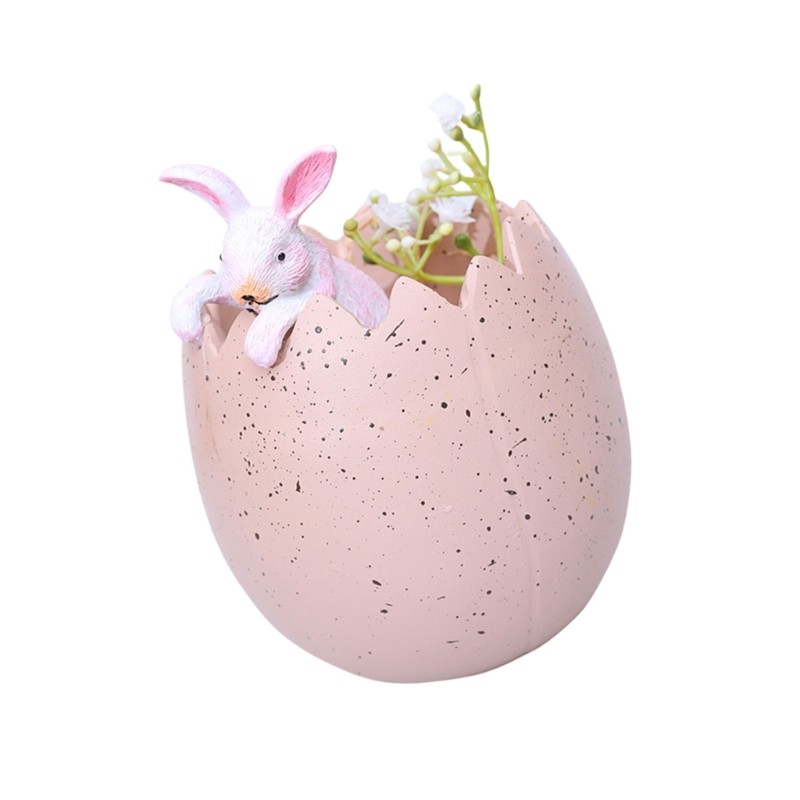 Easters Bunnies and Eggshell Resins Planter Flower Pots Indoor Bonsais Container
