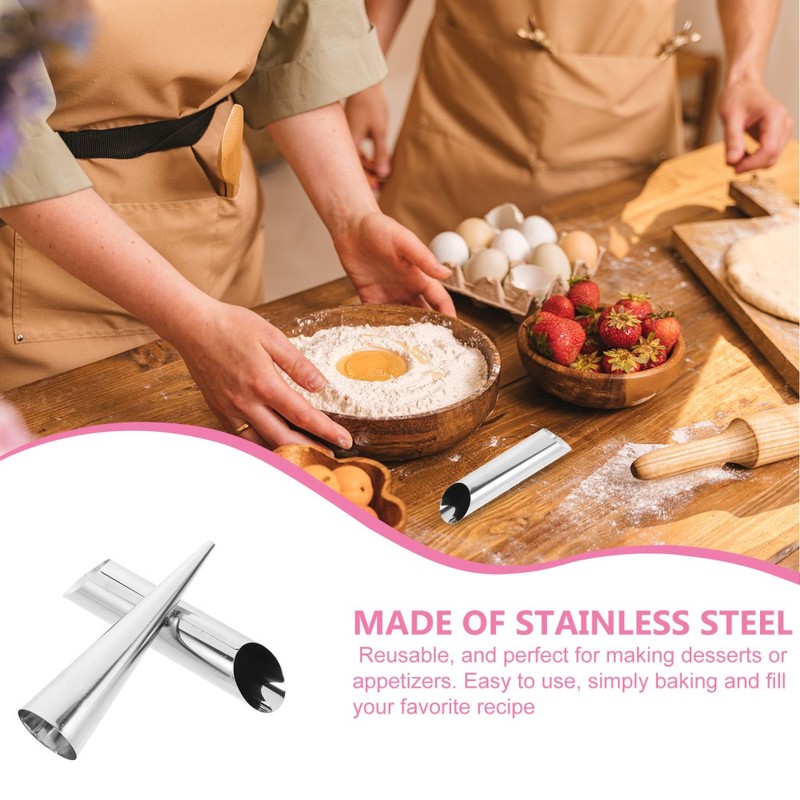 16Pcs Reusable Stainless Steel Croissant Roll Horn Mold for Baking and Cooking gallery