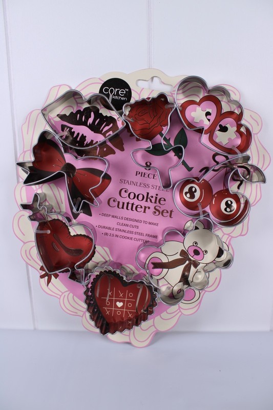 Core Kitchen Mini cookie cutter set stainless steel 8 Piece Valentine’s Day