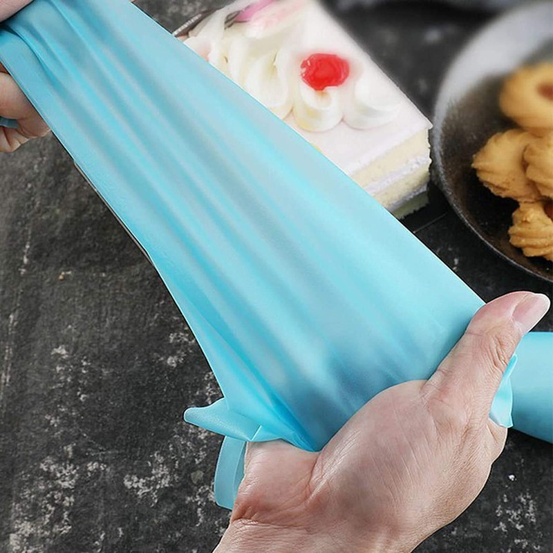 4 Pack Reusable Silicone Pastry Piping Bags for Cake Decorating Baking Supplies gallery