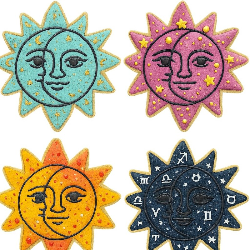 Celestial Sun and Moon Cookie Cutter & Stamp - 4x4" Heavenly Design for Lunar... gallery