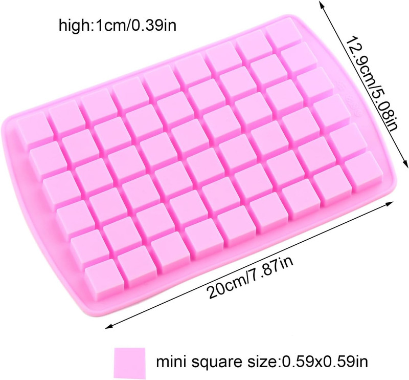 2Pcs Square Caramel Silicone Candy Molds Square Gummy Mold for Hard Candy gallery