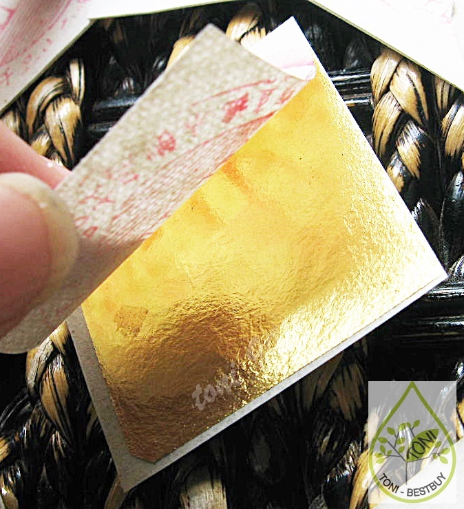 Genuine Pure GOLD LEAF100% 30Sheets 35mm Edible Food Decoration Best Facial Mark
