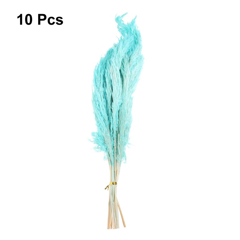 10PCS Faux Pampas Grass, Blue 17" Artificial Fluffy Dried Grass gallery