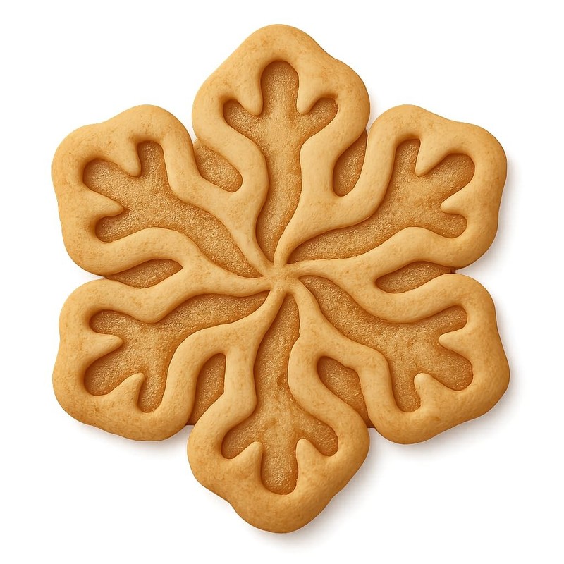 Twisting Snowflake Cookie Cutter & Stamp, Fondant & Clay – 4×4