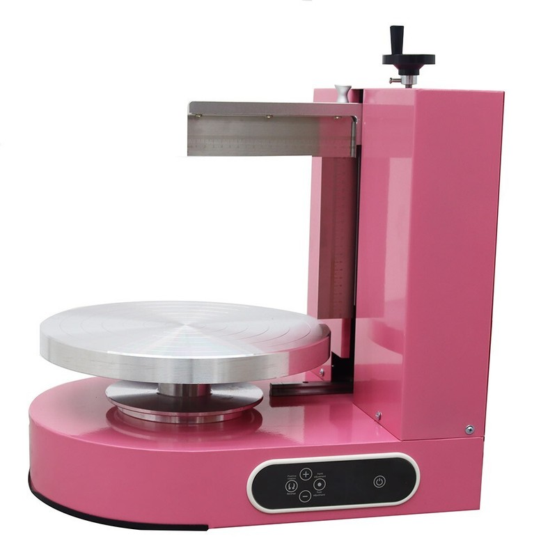 Pink 13.7In Diameter Cake Cream Spreading Coating Smearing Machine 4-12Inch 110V gallery