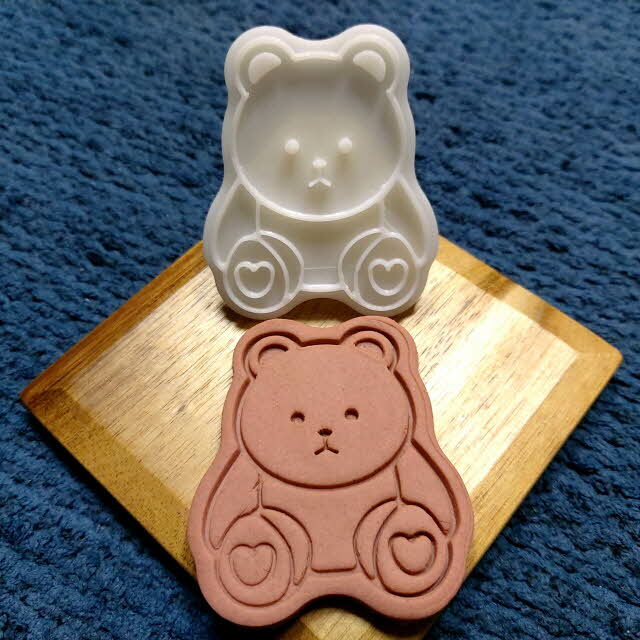 teddy bear Cookie Cutter / Cookie Stamp / Home baking