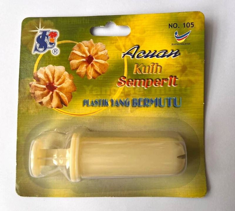 Acuan Kuih Semperit Plunger Nozzle Syringe Press Cookie Biscuit Baking Mold