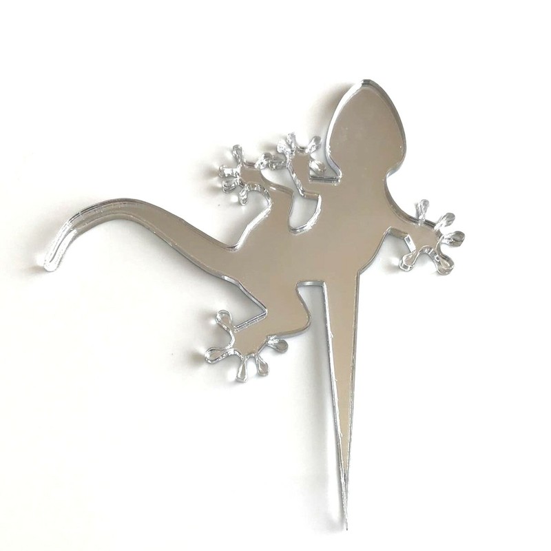 Gecko Shaped Cake & Cupcake Toppers, Many Colours & Sizes, Plain or Engraved gallery