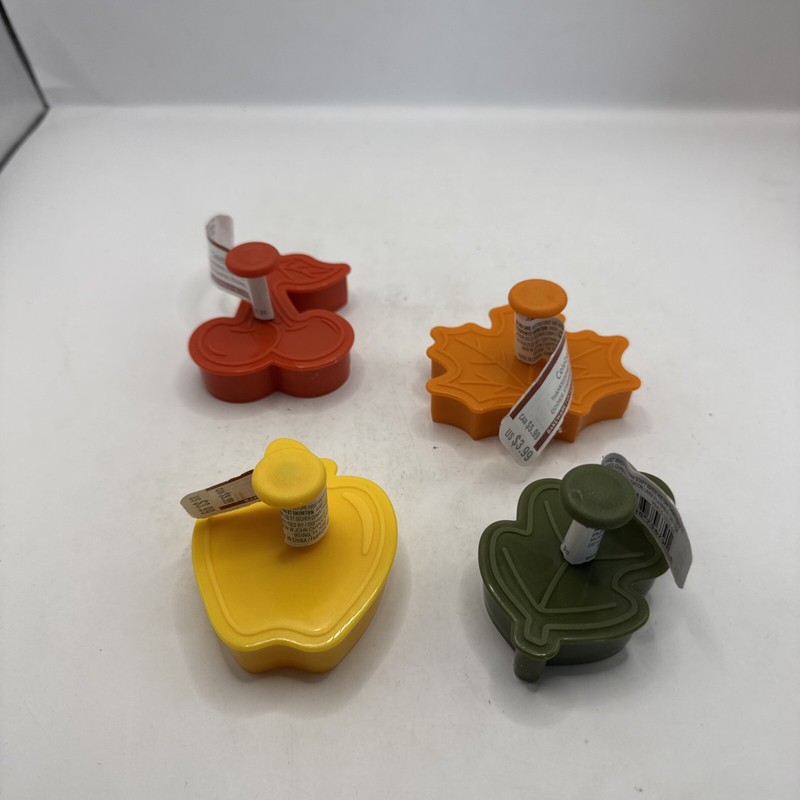 Fall Set of 3 Cookie Cutter Stamper Press Celebrate It Apple Leaf New