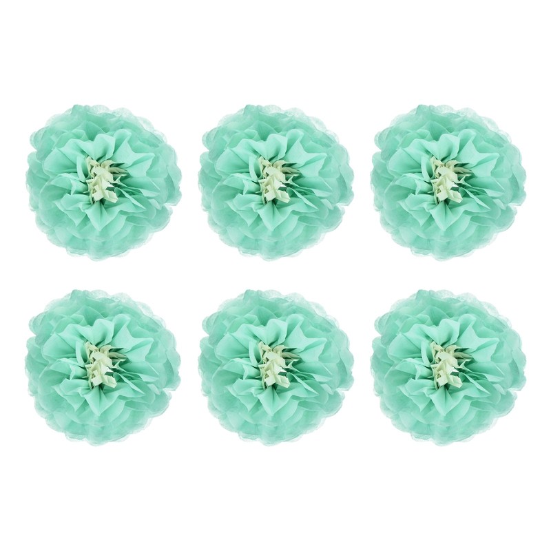 Crepe Paper Flowers, Mint Green Tissue Paper Flowers – 12 x 12 Inch / 6 Pcs