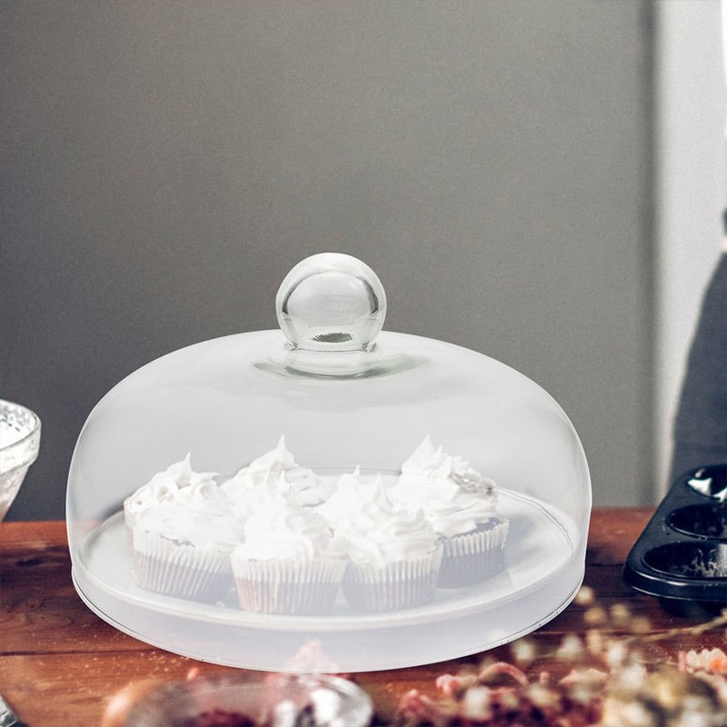 Transparent Glass Cake Dome Cover Reusable Dessert Protector for Household Use gallery