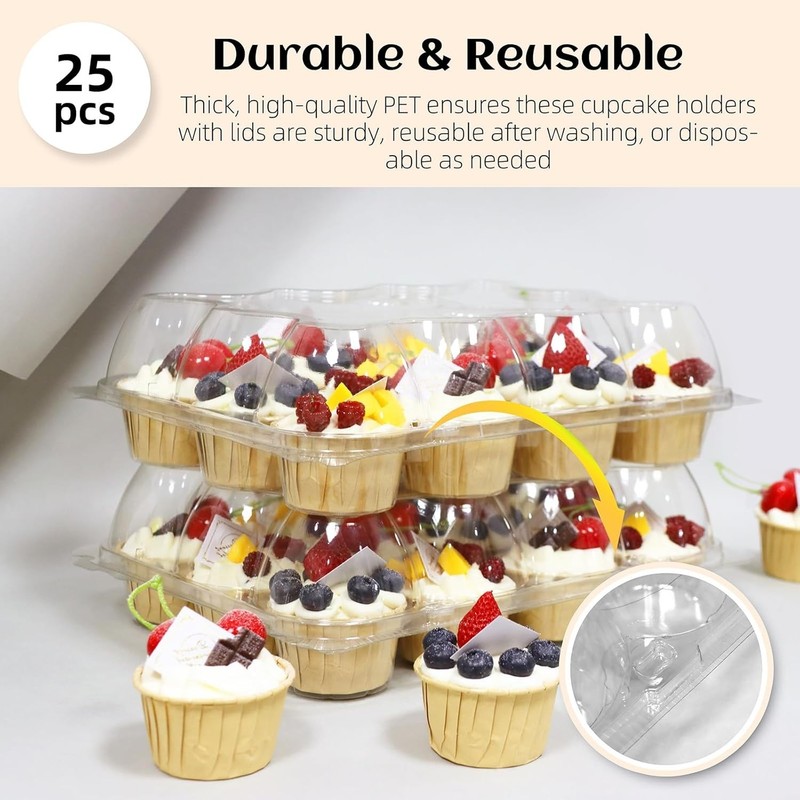 BPA-Free Cupcake Containers - Perfect for Baking Events & Gifting gallery