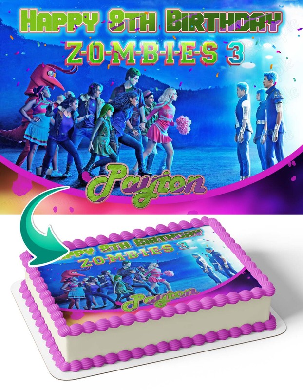 Disney Zombies III Aliens Edible Cake Topper Party Decoration Edible Image