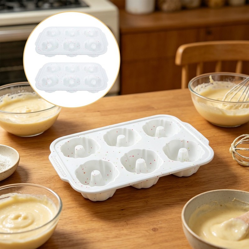 2 Pcs Silicone Baking Mold Cake Molds for Donut Pan Cupcake Moulds gallery