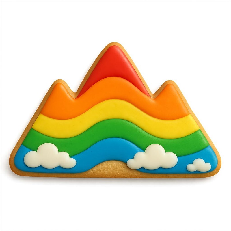 Mountains Cookie Cutter - 4.25 x 2.25 inches (Random Color) gallery