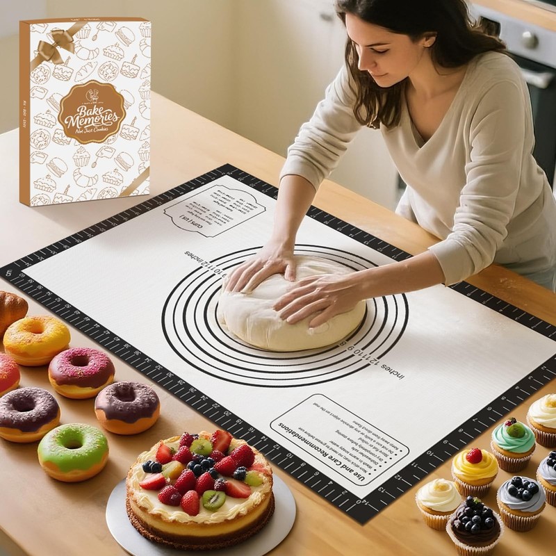 Silicone Macaron Baking Mat, Non Stick Pastry Mat for Rolling Dough,Silicone …