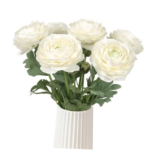 Ranunculus Artificial Flowers 6PCS Real Touch Faux Ranunculus Flowers for White gallery