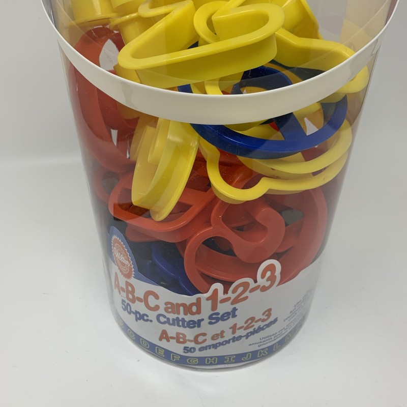 Wilton 48 Pcs ABC 123 Alphabet Letters Numbers Math Signs Symbols Cookie Cutters gallery