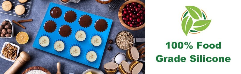 3pcs Peanut Butter Cup Mold, Silicone Mini Tart Pan for Bite Size Fat Bombs, gallery