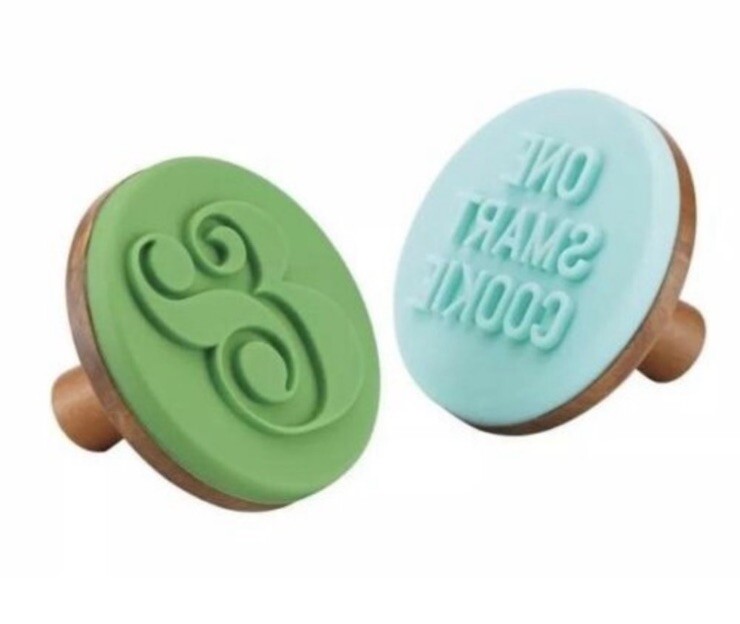 Kate Spade NY Cookie Press ~ One Smart Cookie ~ Wooden & Silicone Presses NIB