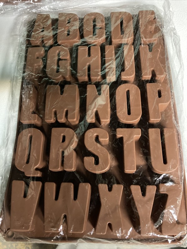 2 Inch Letter Silicone Mold.. chocolate,resin