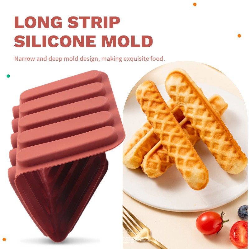 Tiramisu Finger Biscuit Silicone Mould,15 Cavities Cereal Bars Baking Mould3687 gallery
