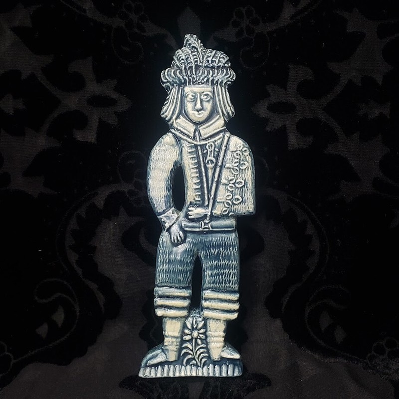Springerle Speculaas LAXA Ceramic Cookie Press Mold Boy & Girl 1820 Replica 5.5" gallery